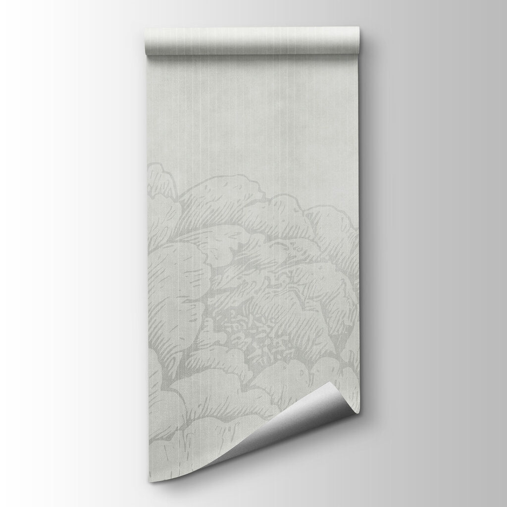 Contornos florais em riscas — vista do produto