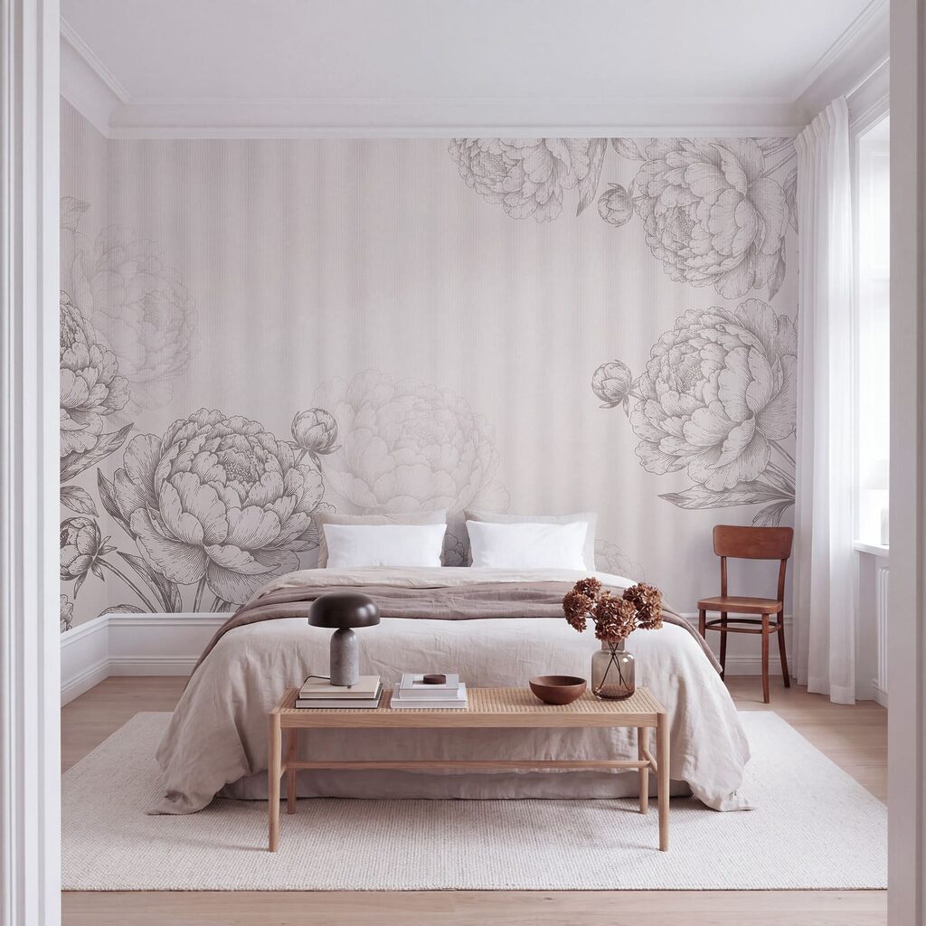 Contornos florais em riscas — interior 2