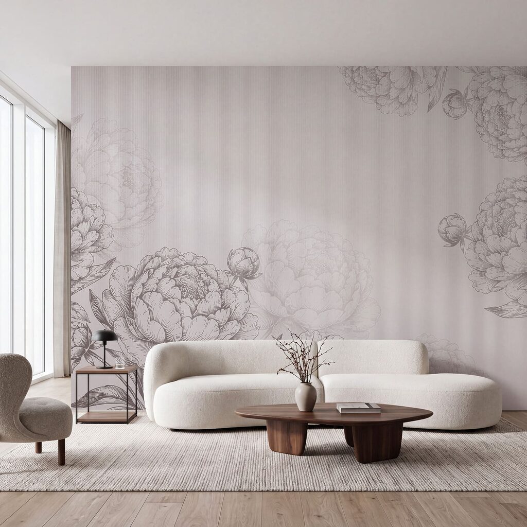 Contornos florais em riscas — interior 1