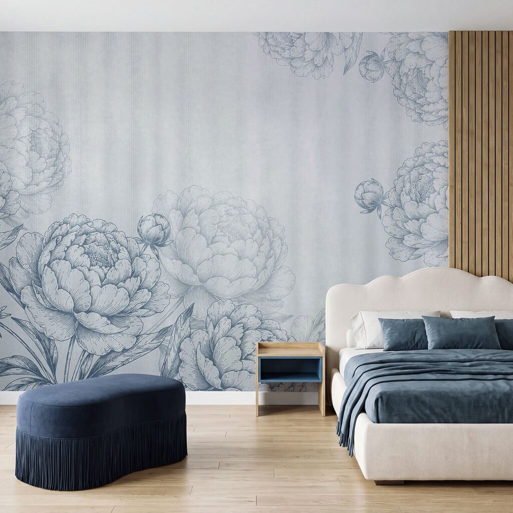 Contornos florais em riscas — interior 1