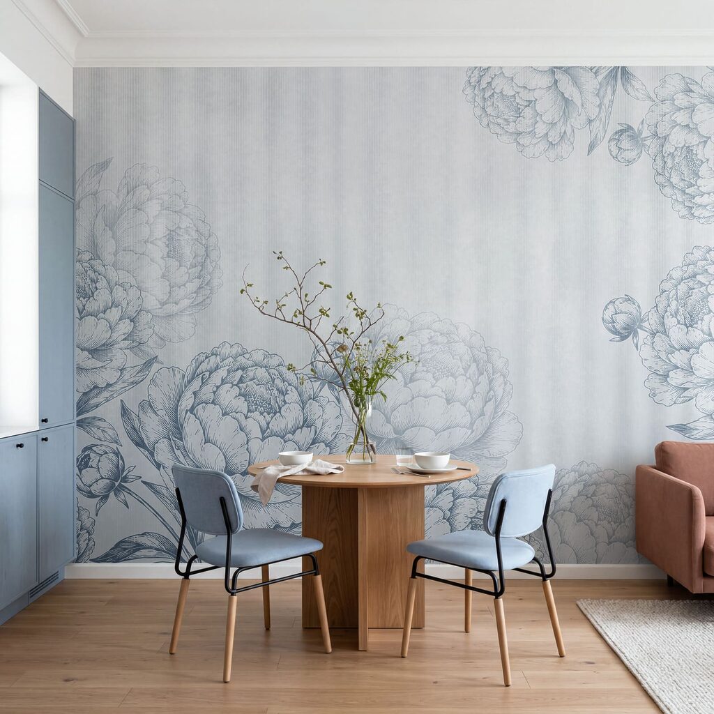 Contornos florais em riscas — interior 3