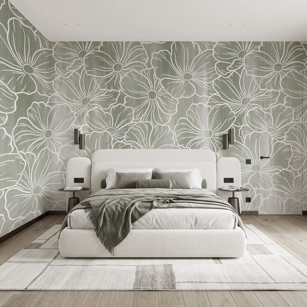 Linhas brancas de flores — interior 1