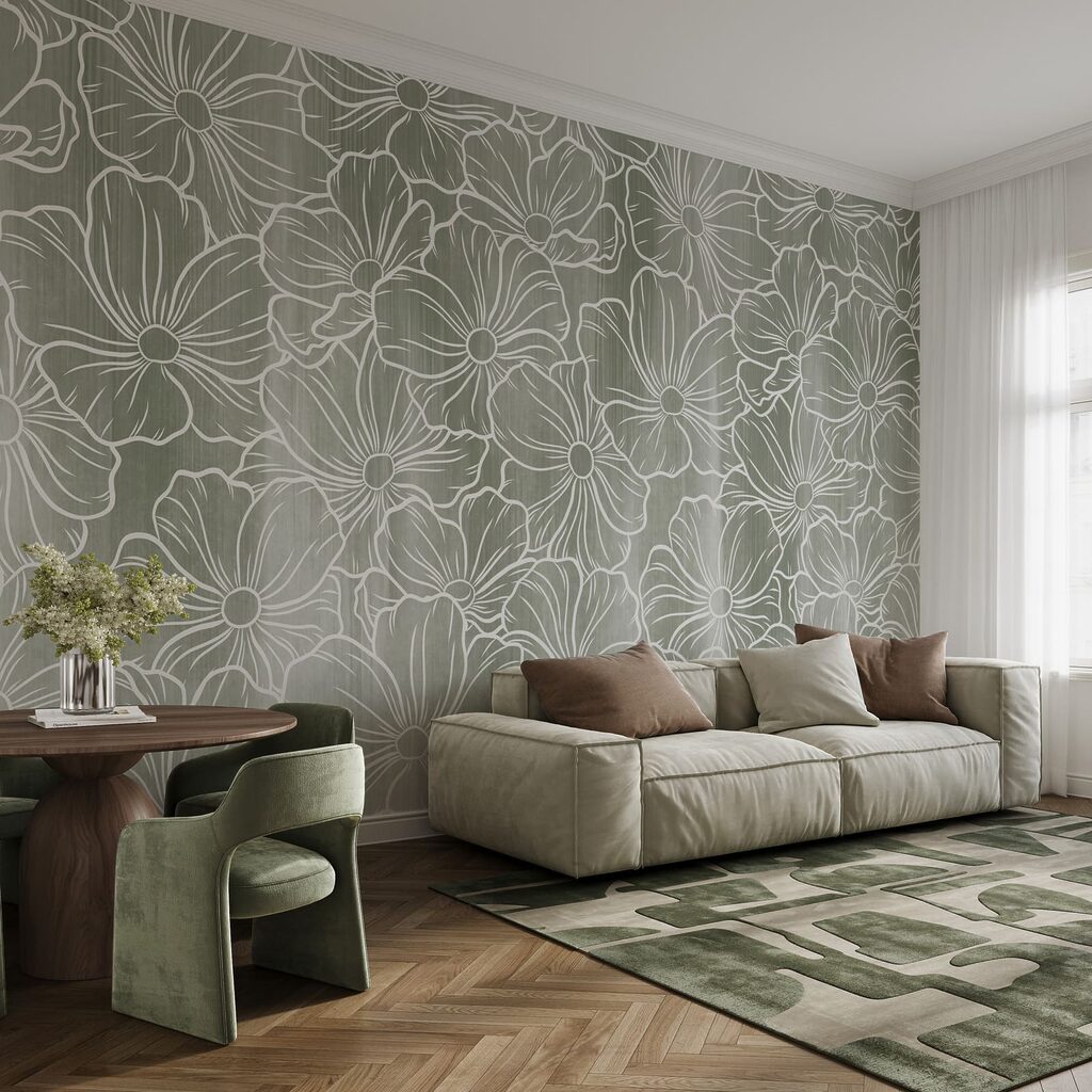 Linhas brancas de flores — interior 2