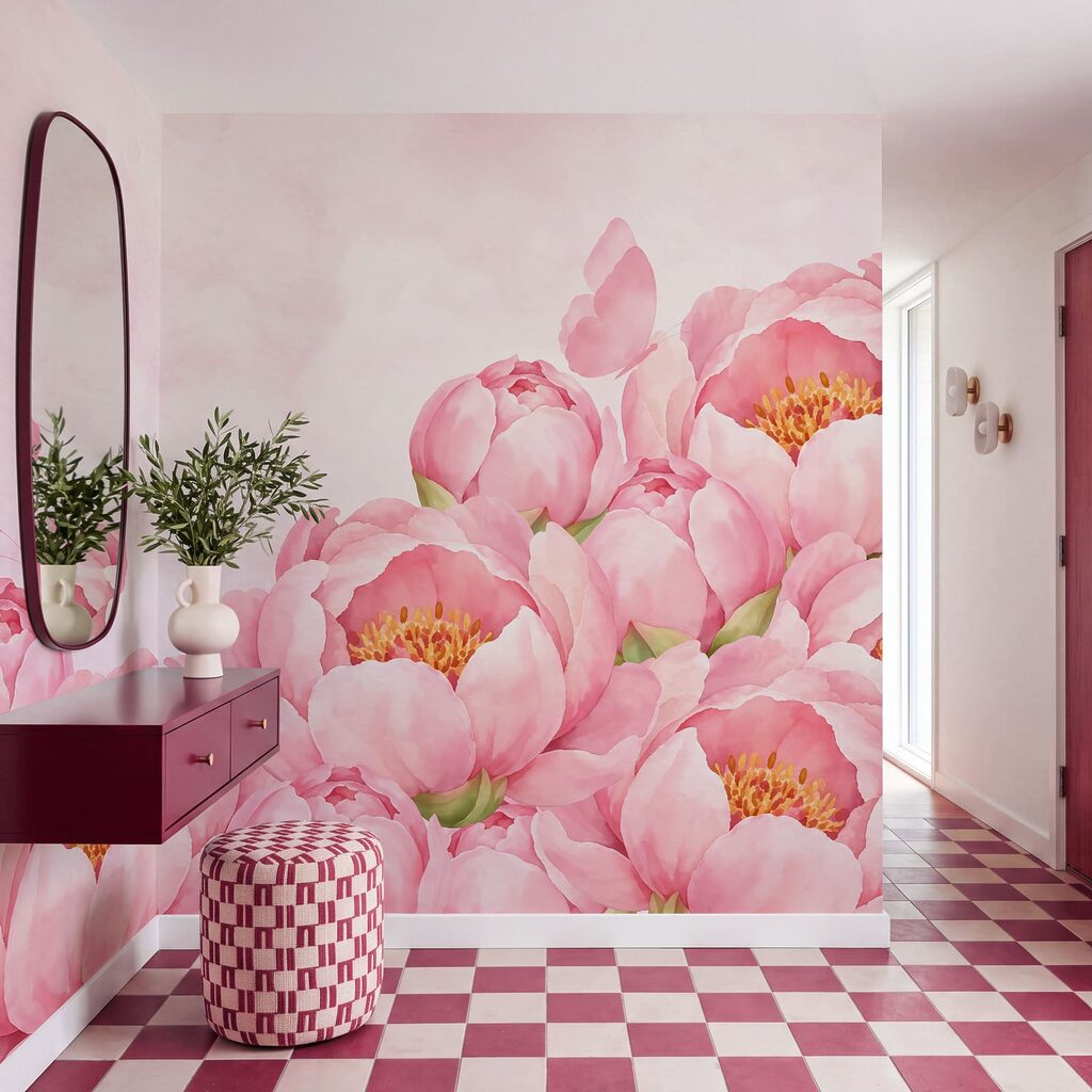 Borboletas sobre bordas floridas — interior 3