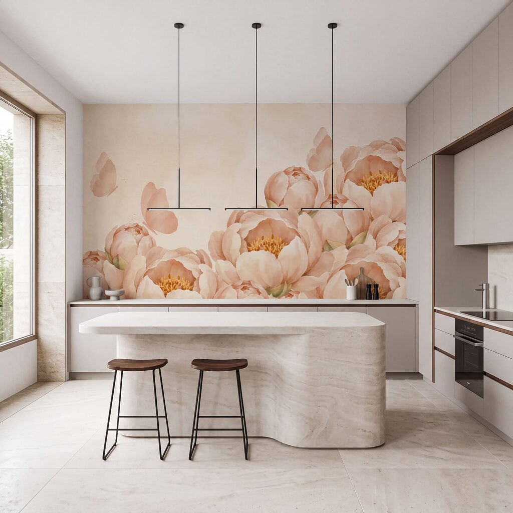 Borboletas sobre bordas floridas — interior 5