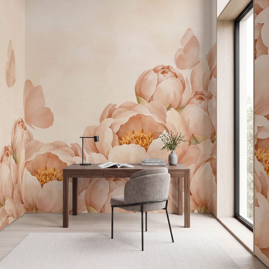 Borboletas sobre bordas floridas — interior 7
