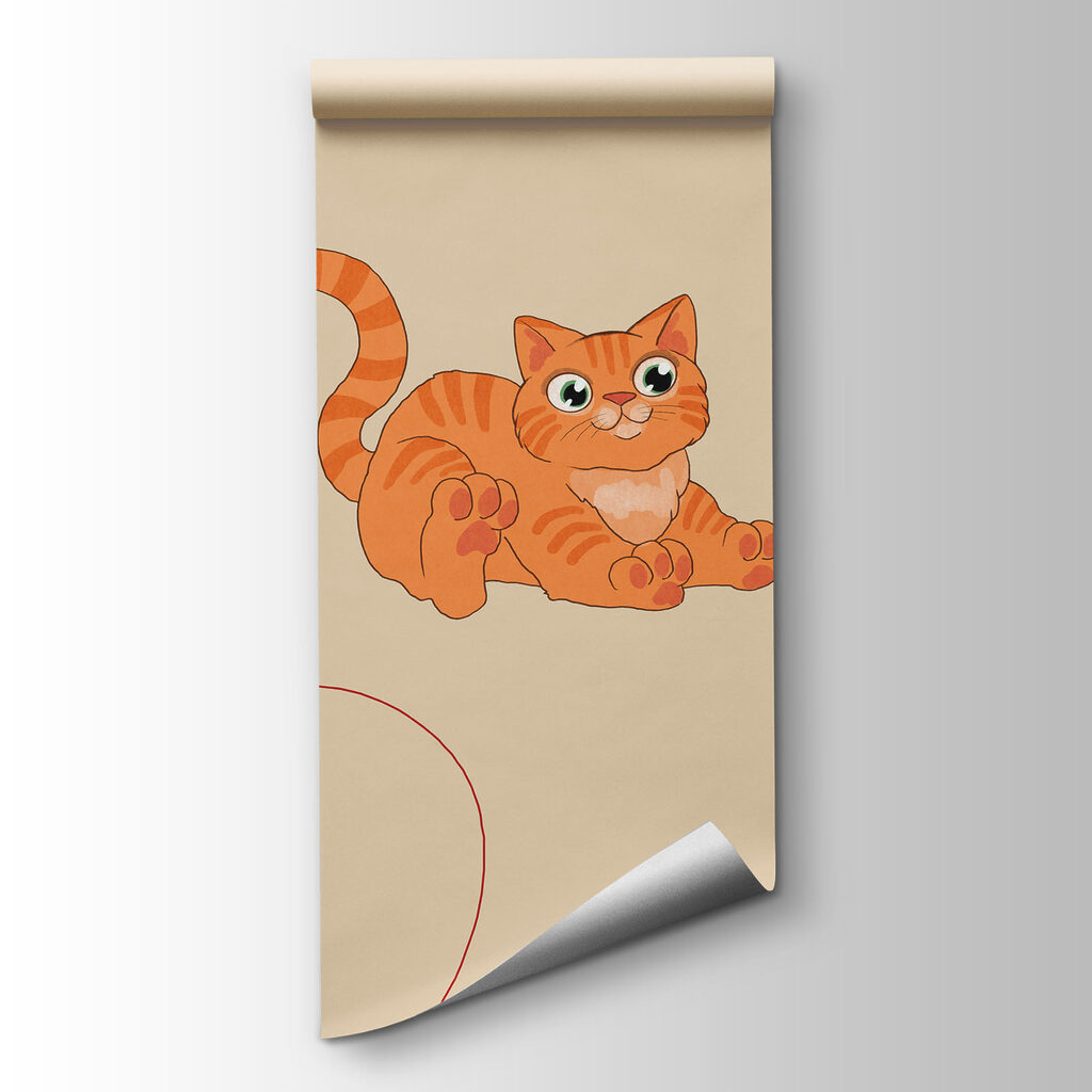 Gatinhos com novelos vermelhos — vista do produto