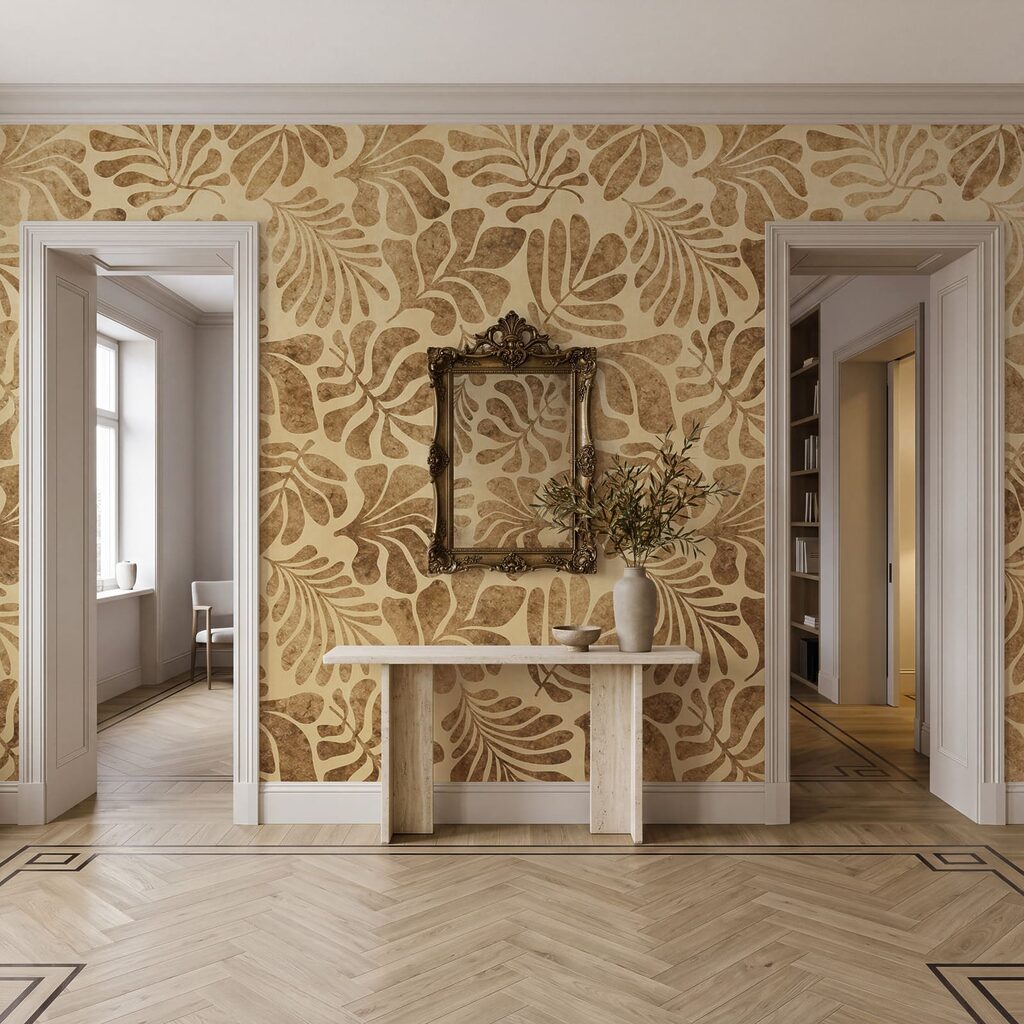 Folhas tropicais estampadas — interior 3