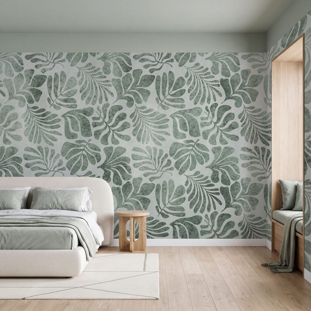 Folhas tropicais estampadas — interior 2