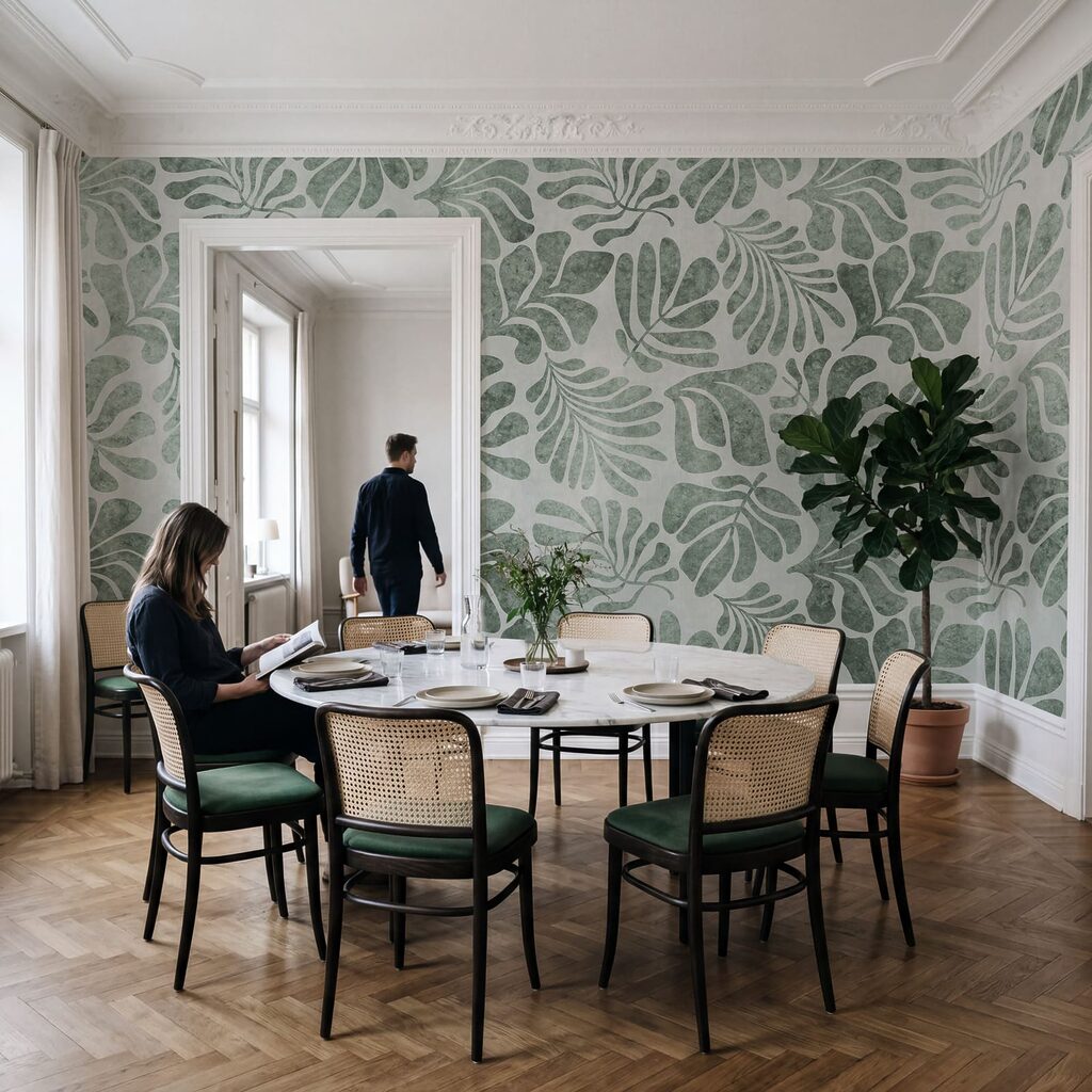 Folhas tropicais estampadas — interior 4