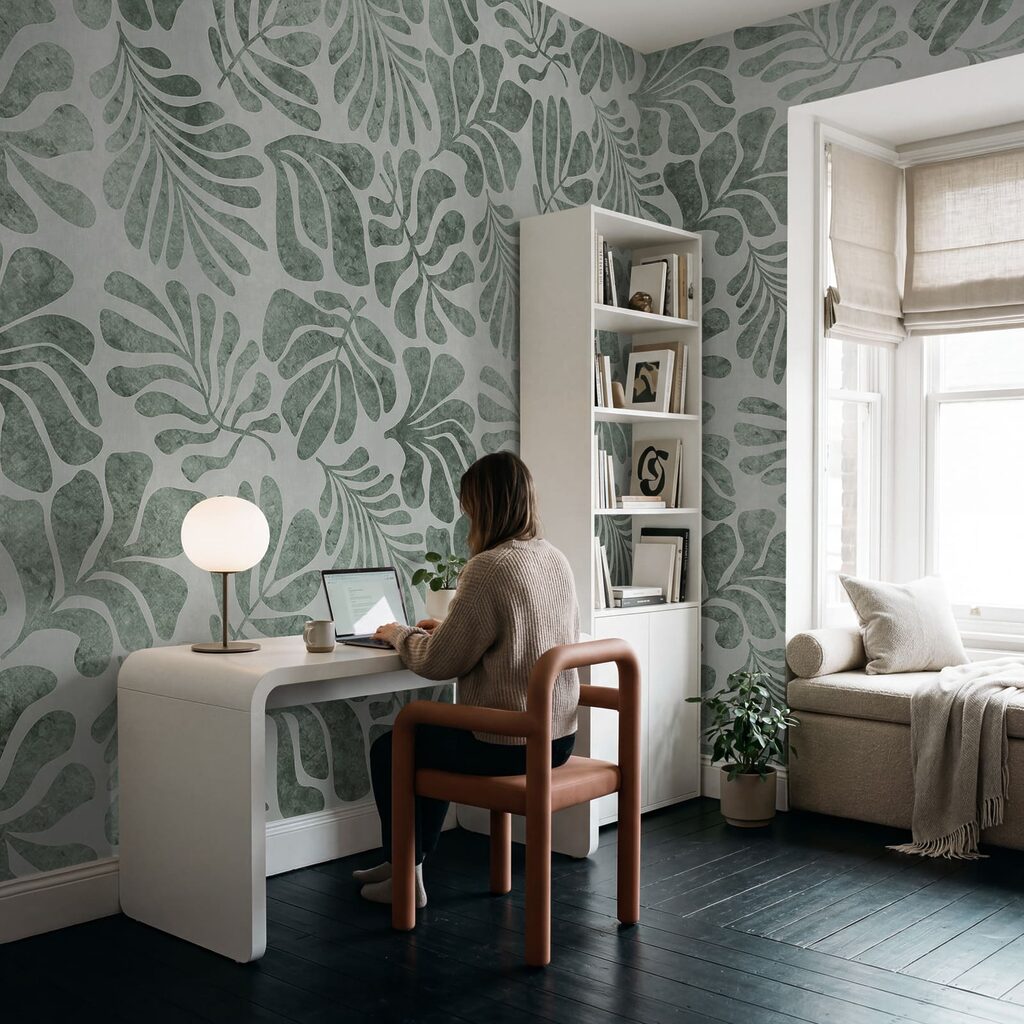 Folhas tropicais estampadas — interior 5