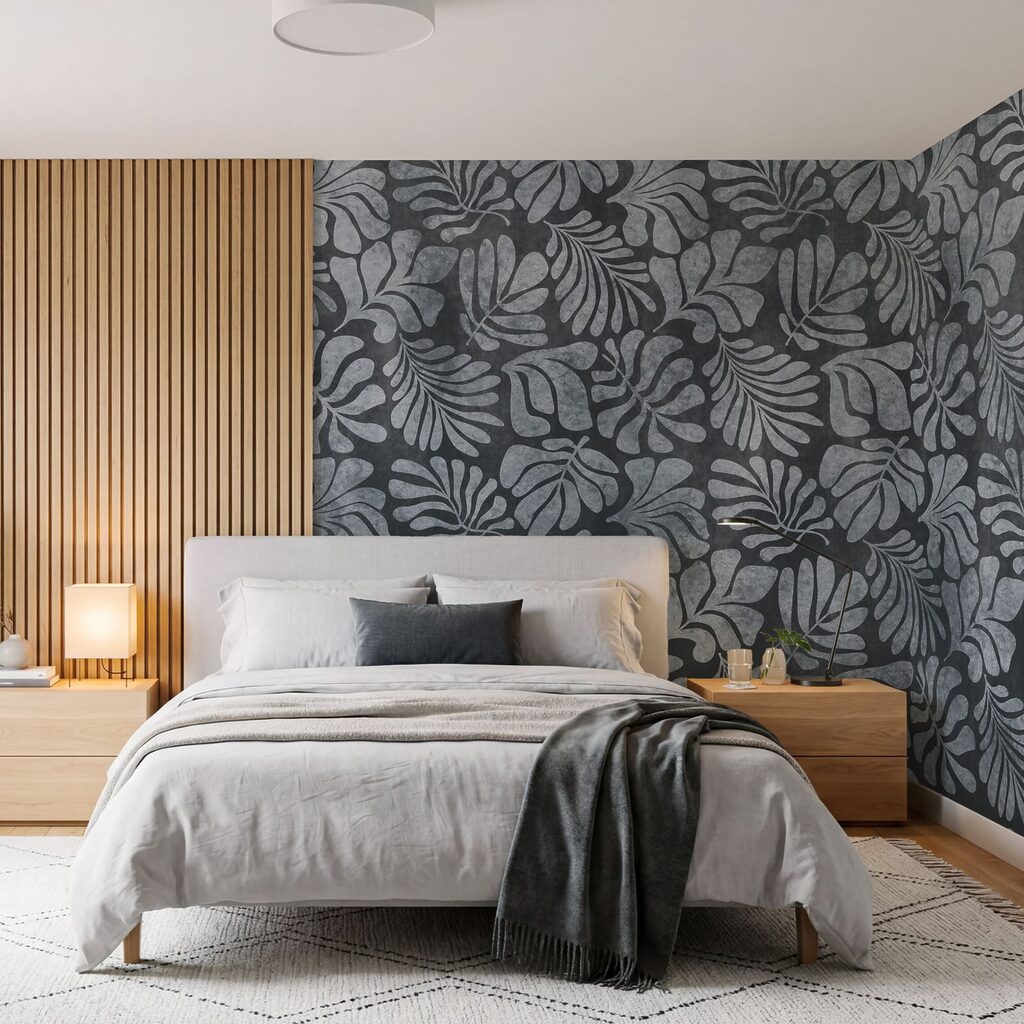 Folhas tropicais estampadas — interior 1