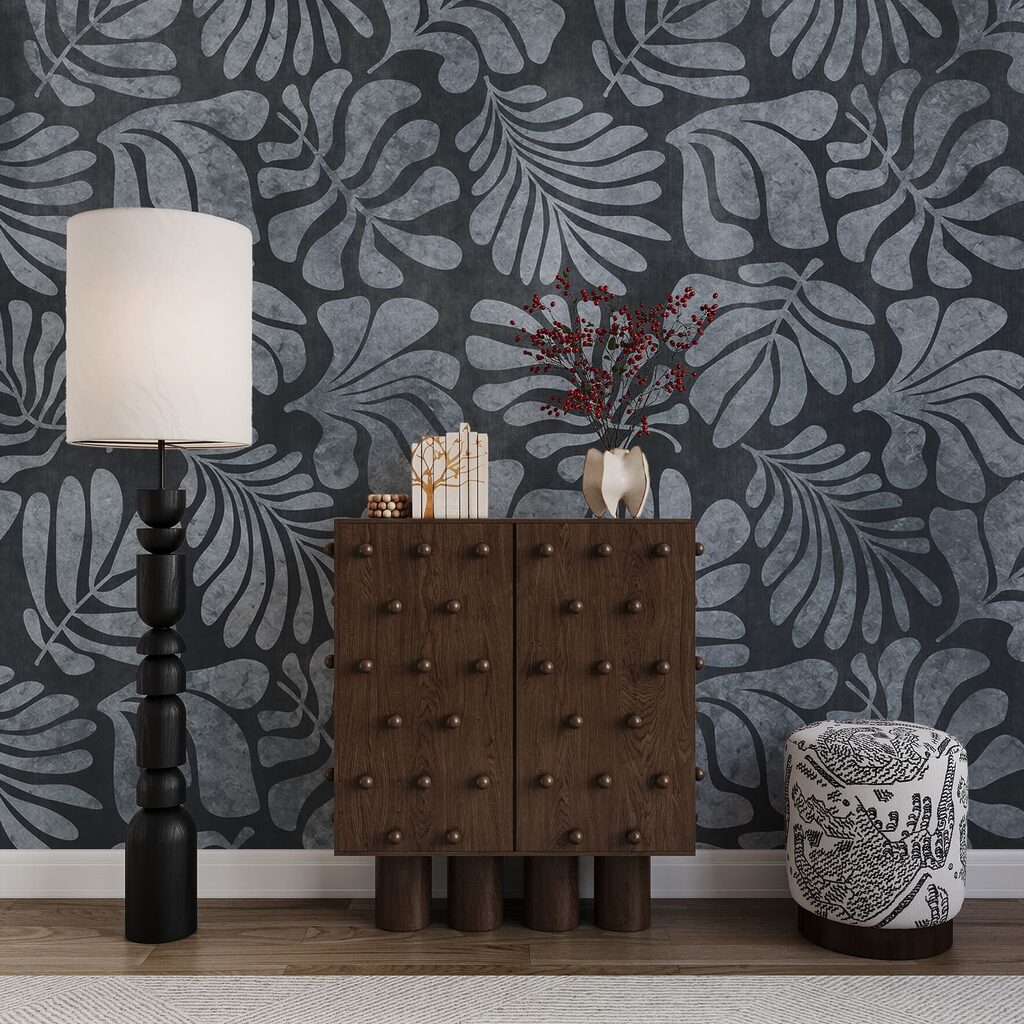 Folhas tropicais estampadas — interior 3