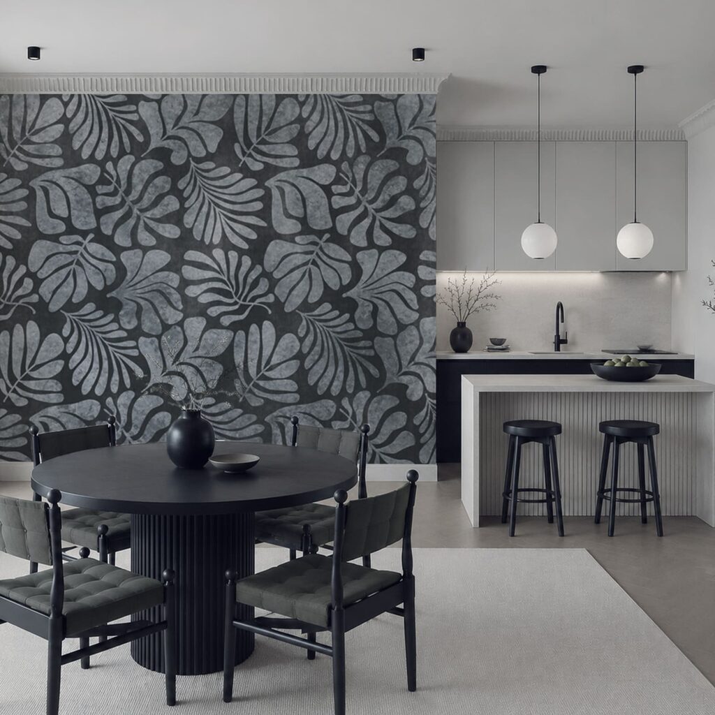 Folhas tropicais estampadas — interior 4