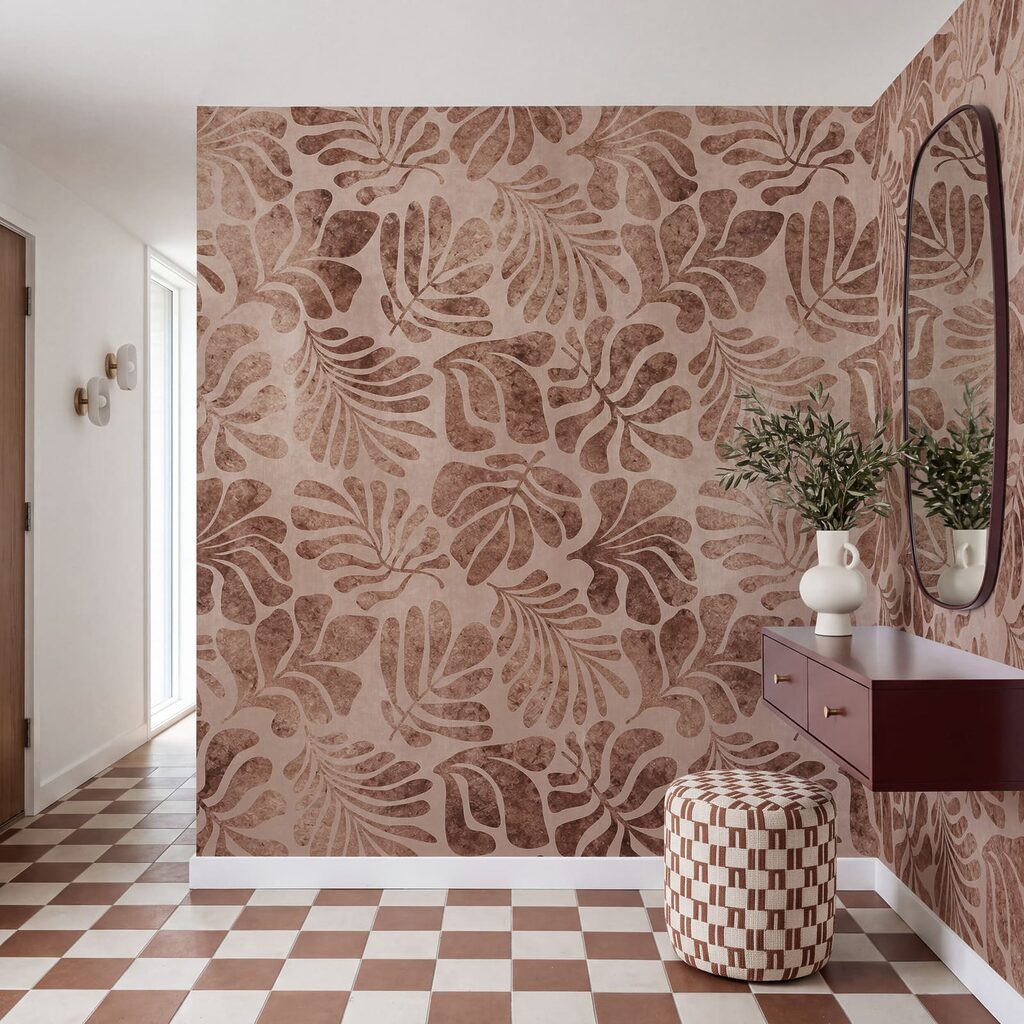 Folhas tropicais estampadas — interior 3