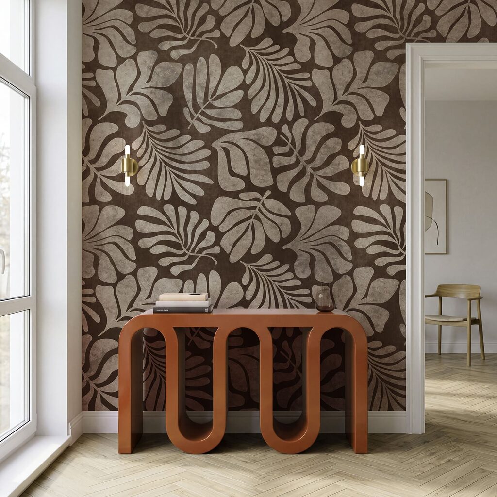 Folhas tropicais estampadas — interior 3