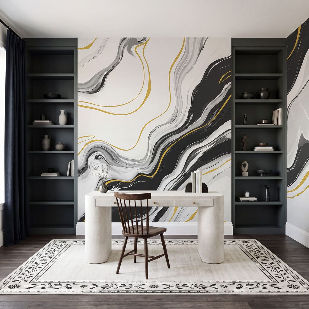 Veios dourados fluidos — interior 6