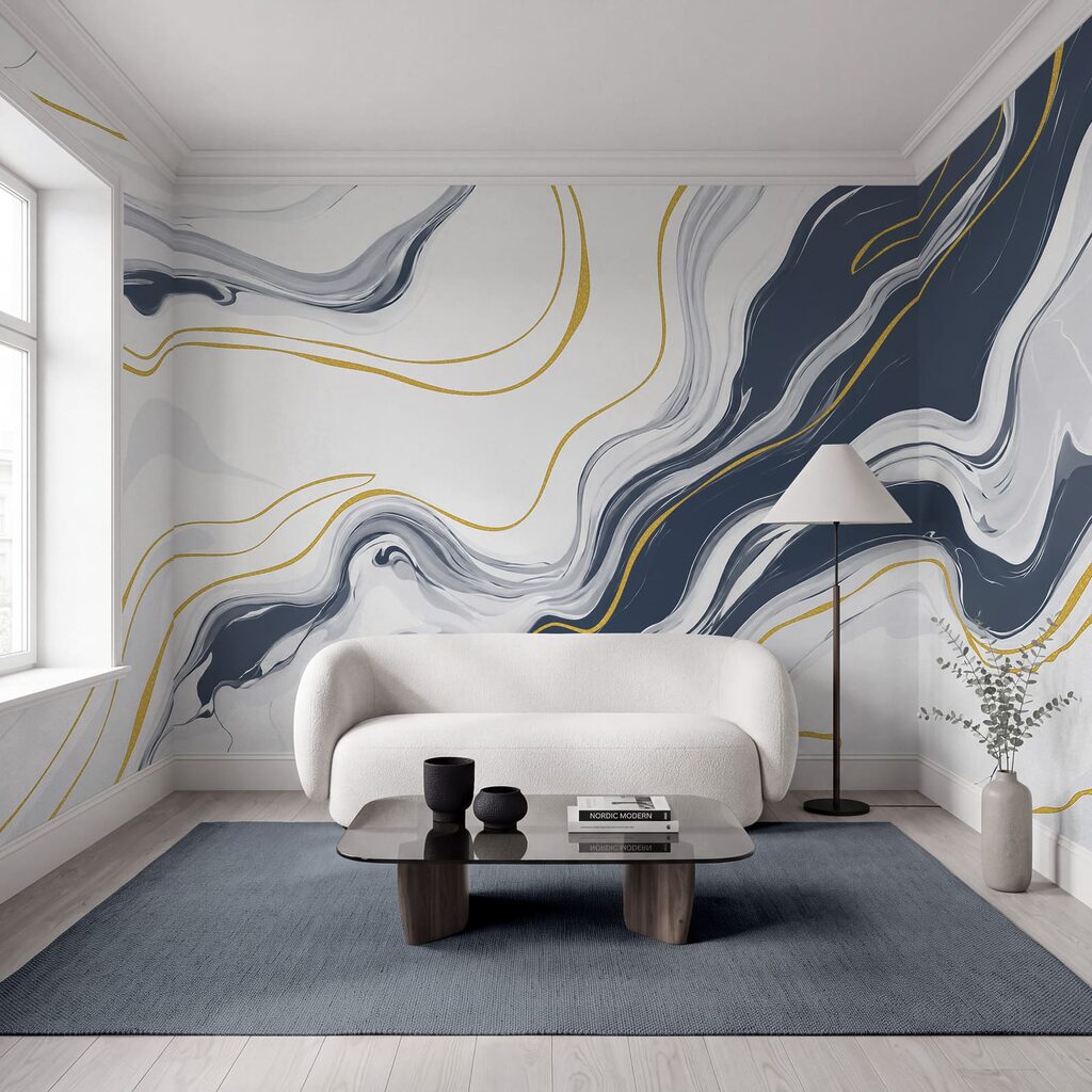 Veios dourados fluidos — interior 2
