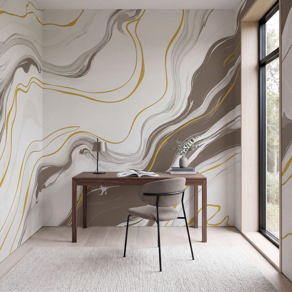 Veios dourados fluidos — interior 5