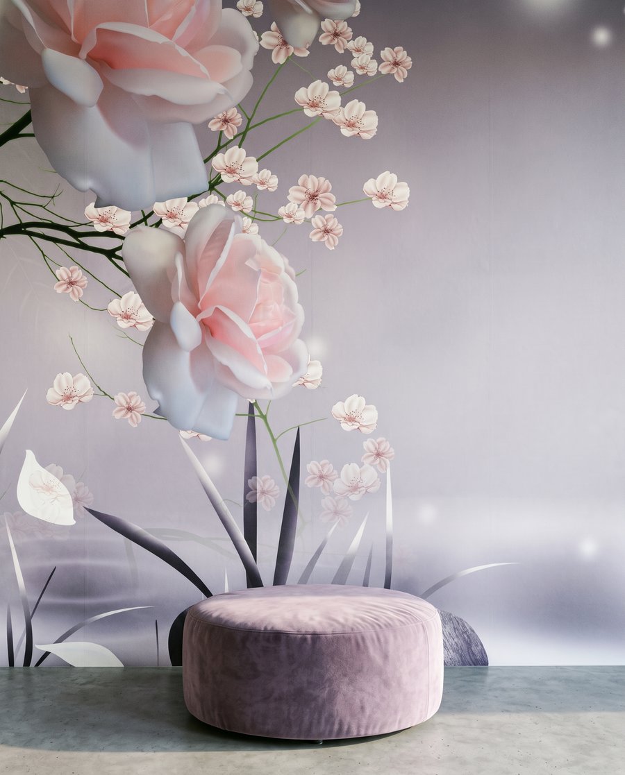 Flores rosa à beira-água — interior 3