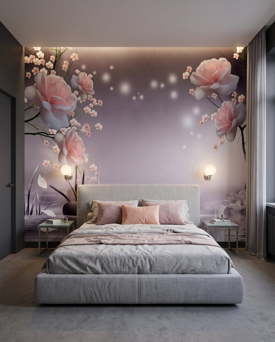 Flores rosa à beira-água — interior 2