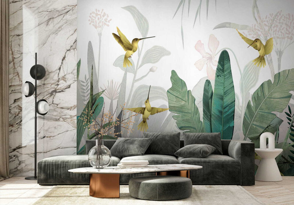 Colibris entre folhas — interior 5