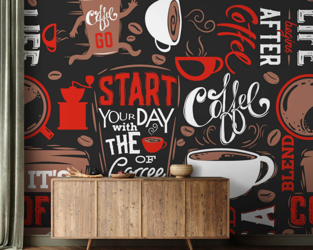 Café em letras vermelhas — interior 2