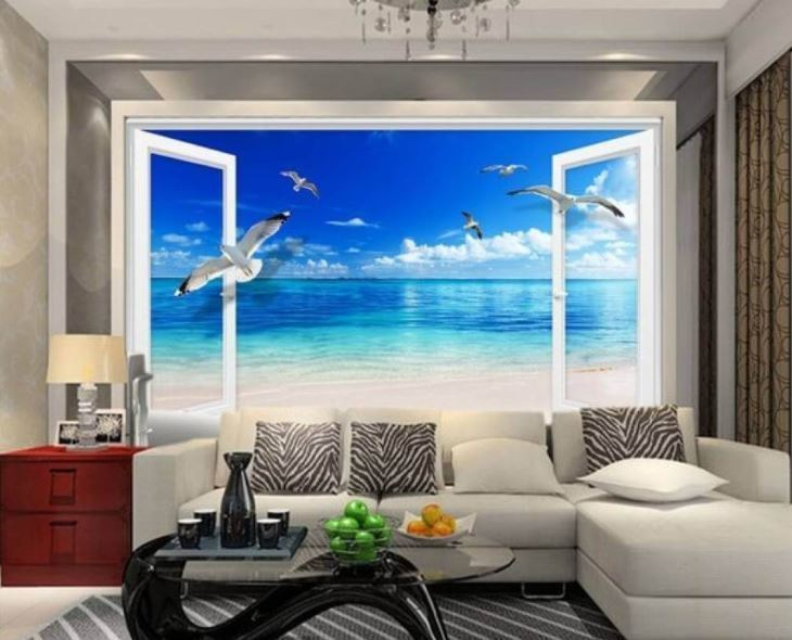 Gaivotas sobre o mar — interior 1