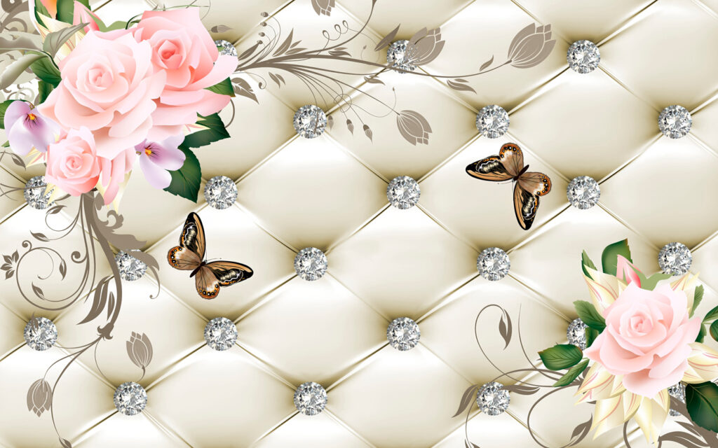 Borboletas em losangos — design completo