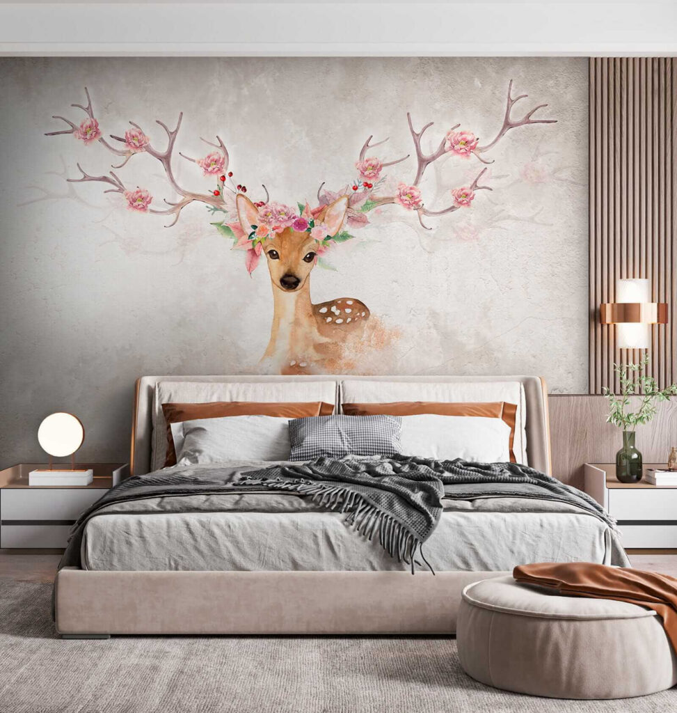 Veado com flores — interior 2