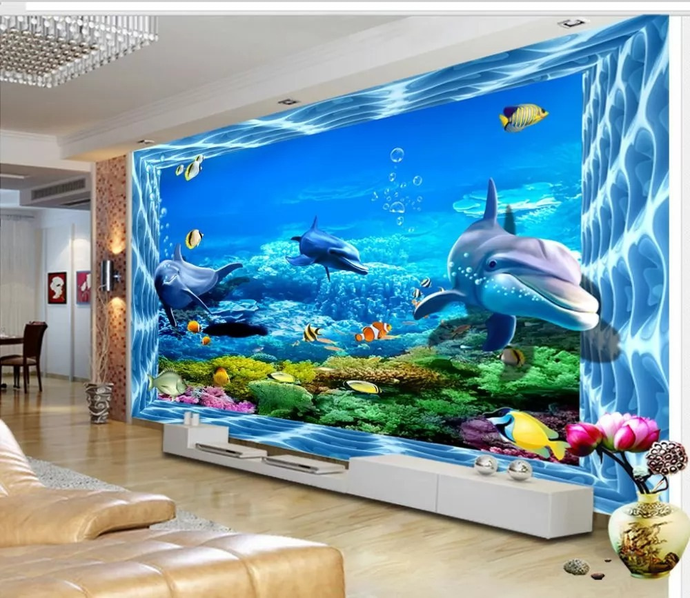 Golfinhos debaixo de água — interior 1