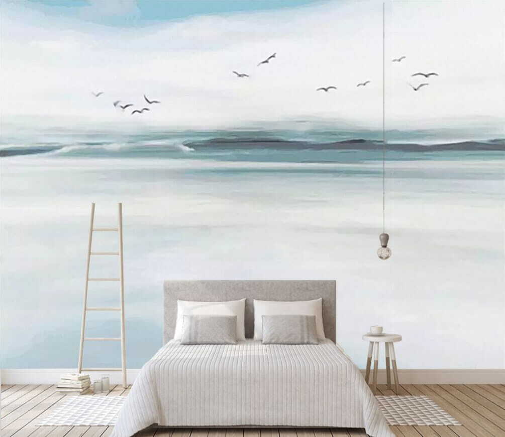 Aves sobre o mar — interior 1