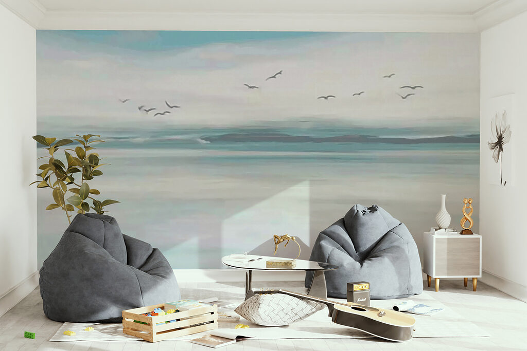 Aves sobre o mar — interior 3