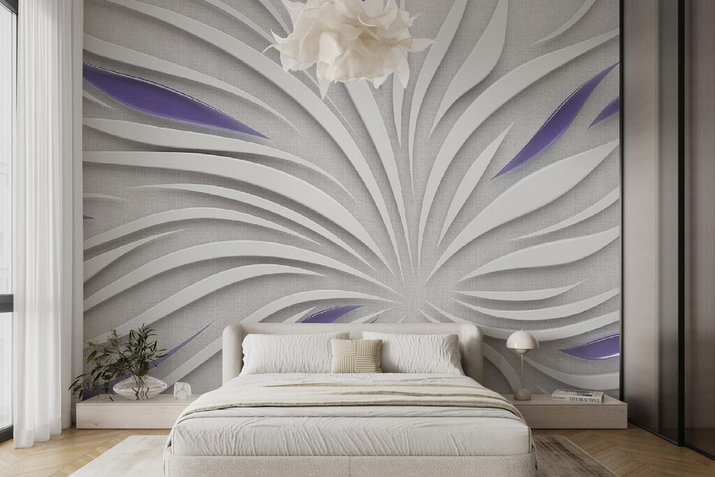 Folhas em raios brancos — interior 3