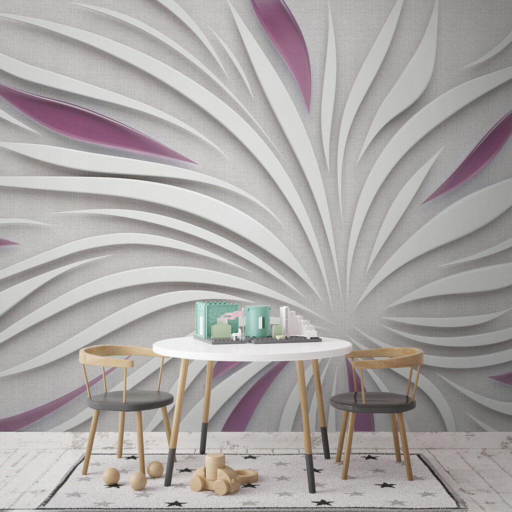 Folhas em raios brancos — interior 2