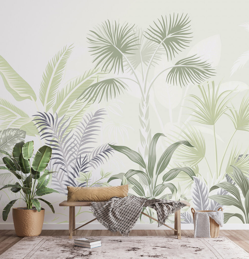 Palmas claras em grupos — interior 1