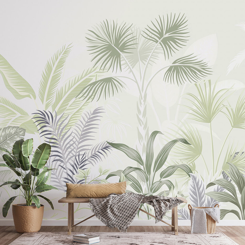Palmas claras em grupos — interior 3