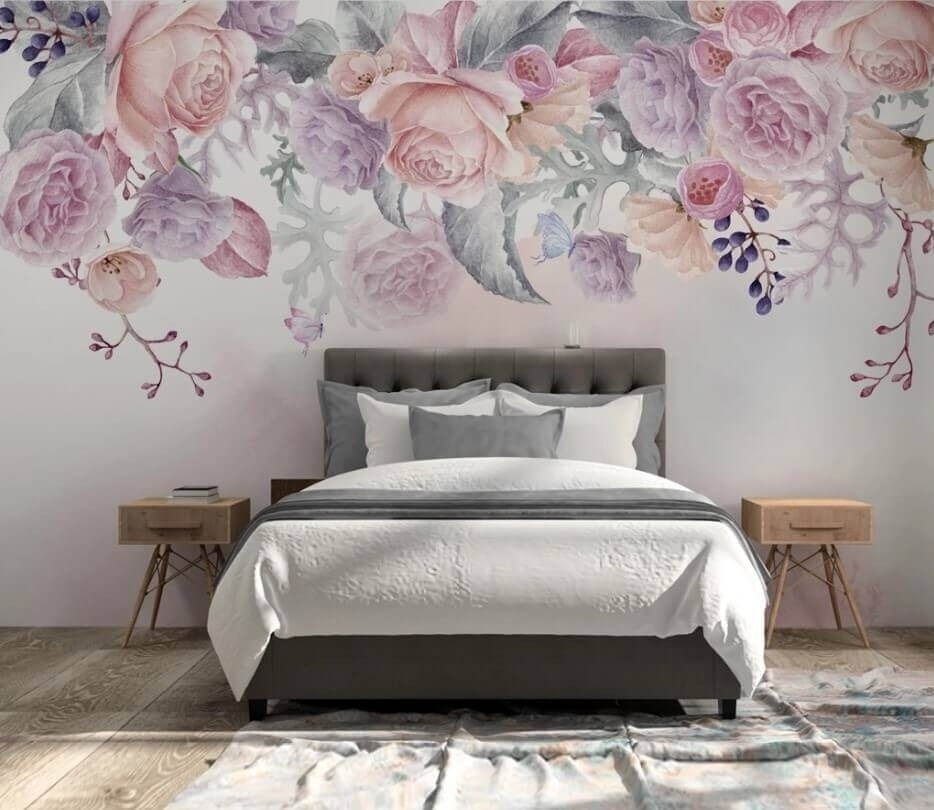 Rosas em névoa rosa — interior 1