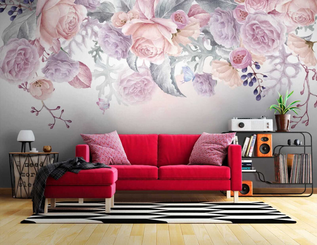 Rosas em névoa rosa — interior 5