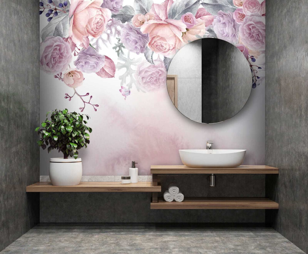 Rosas em névoa rosa — interior 9