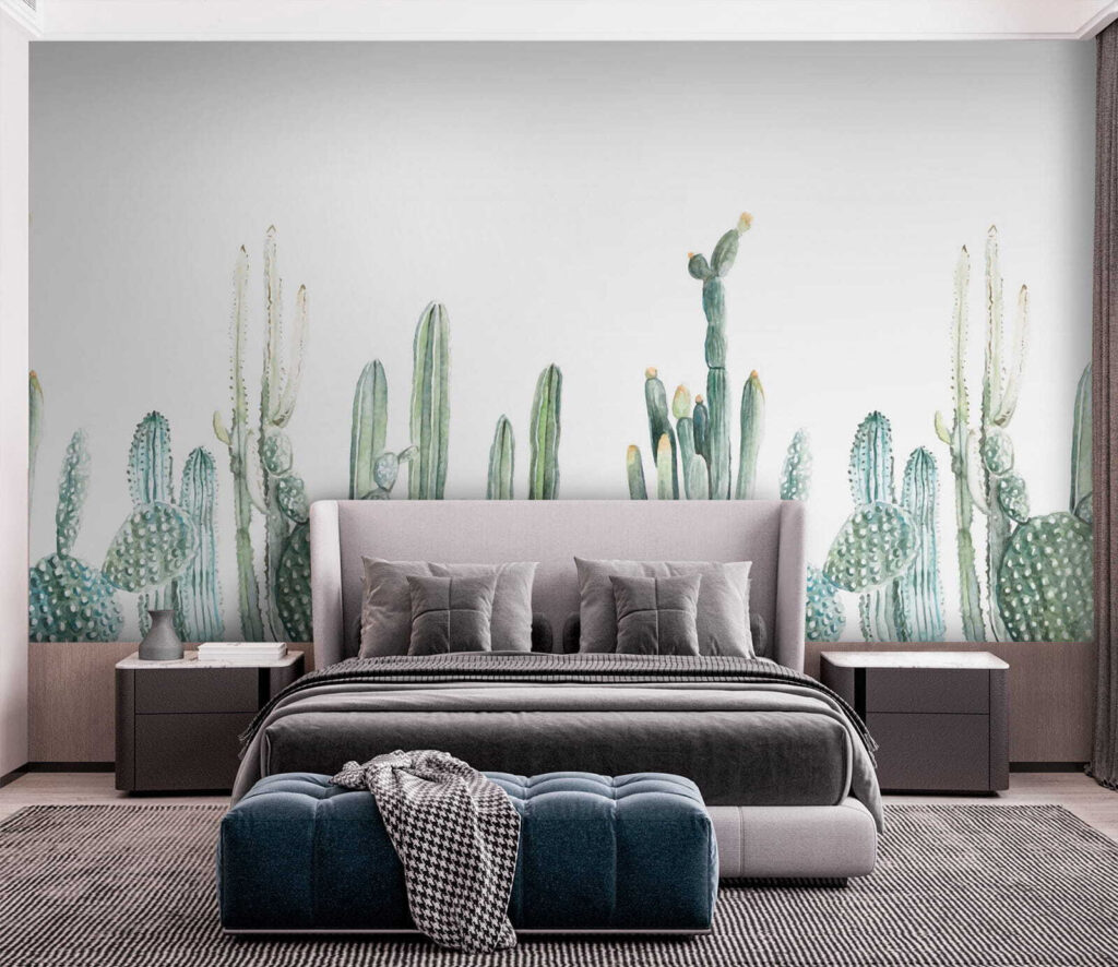 Cactos em aguarela — interior 3