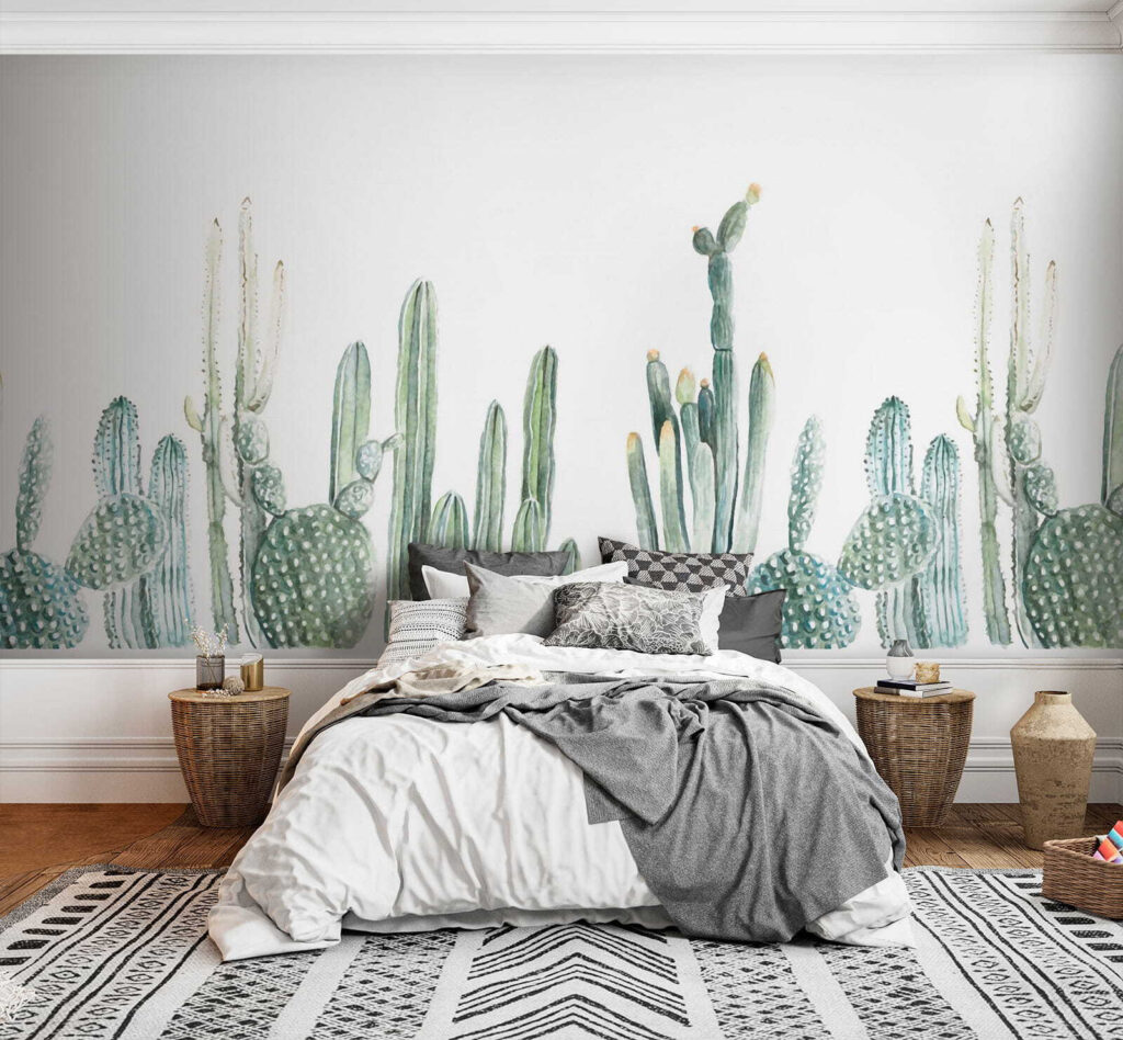 Cactos em aguarela — interior 4