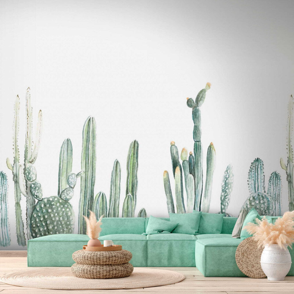 Cactos em aguarela — interior 5