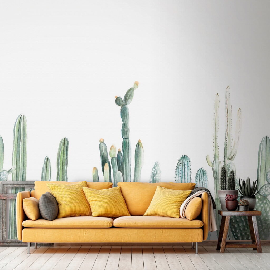 Cactos em aguarela — interior 7