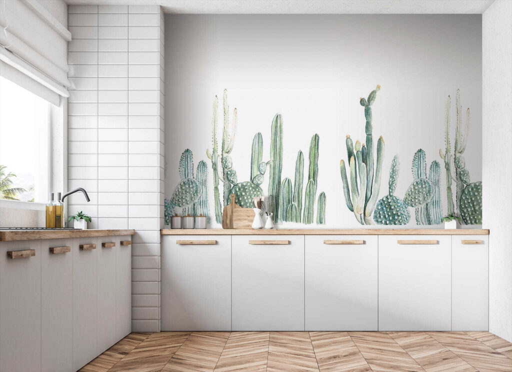 Cactos em aguarela — interior 8