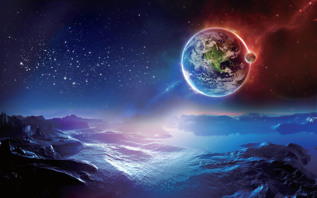 Planeta sobre estrelas — design completo