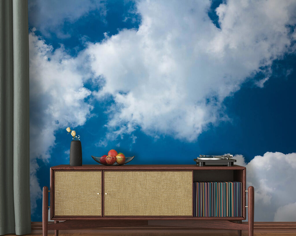 Nuvens brancas no azul — interior 1