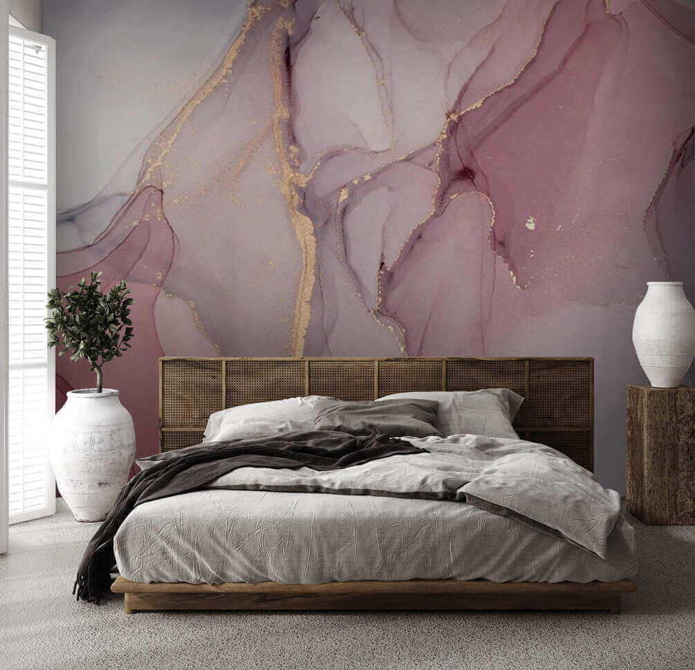 Rosa com veios dourados — interior 1