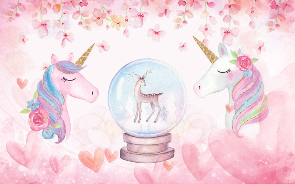 Unicórnios e neve — design completo