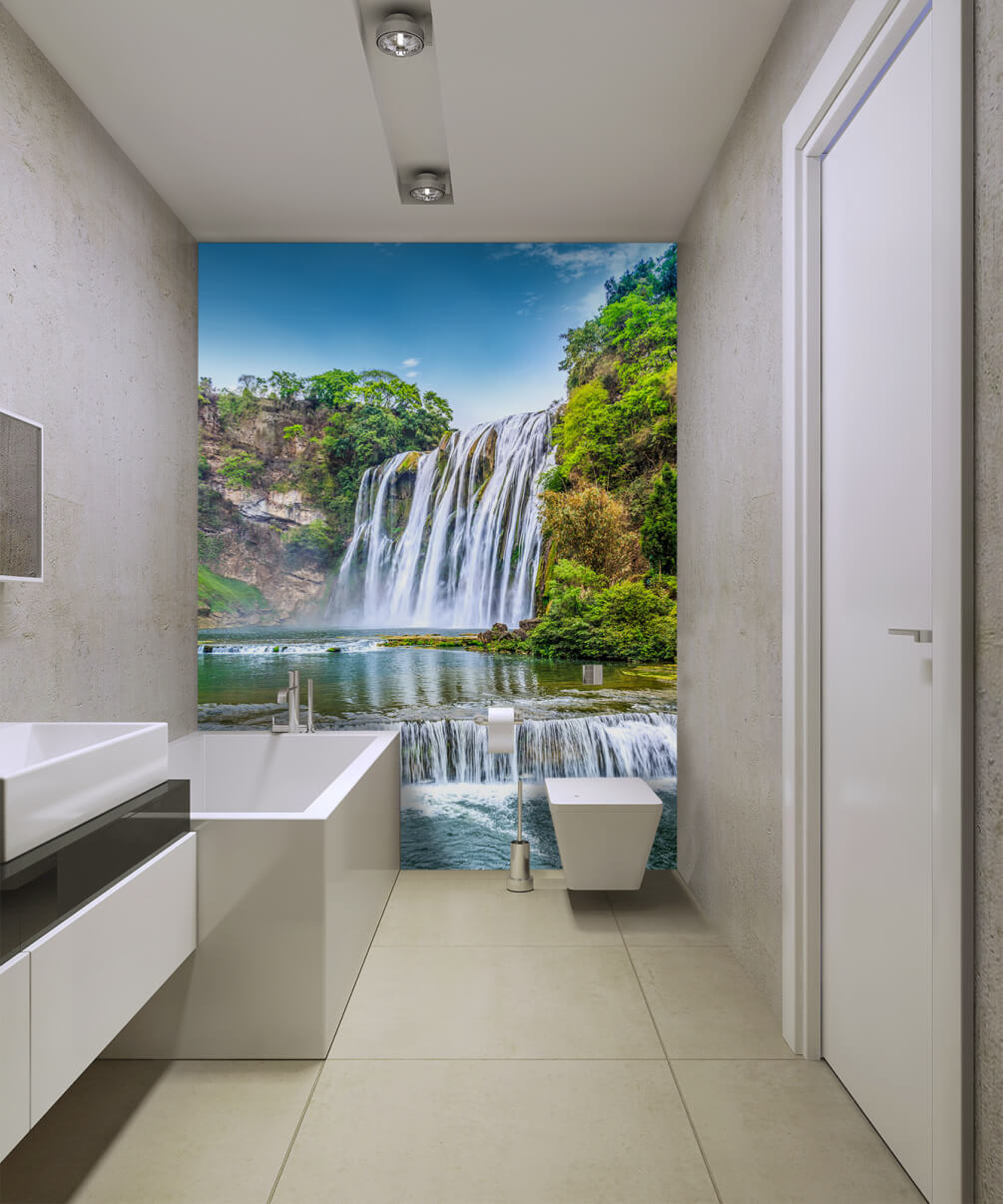 Cascata em degraus num interior